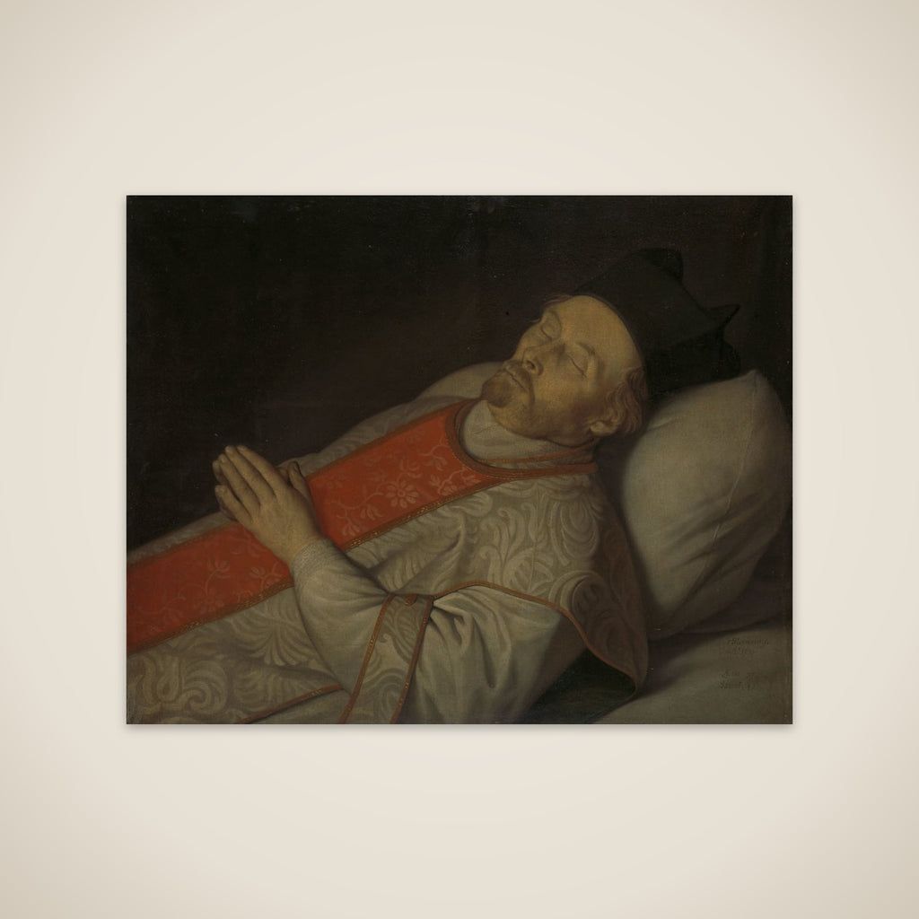 Portrait of Joannes Putkamer (1600-1671) on his Deathbed unframed print