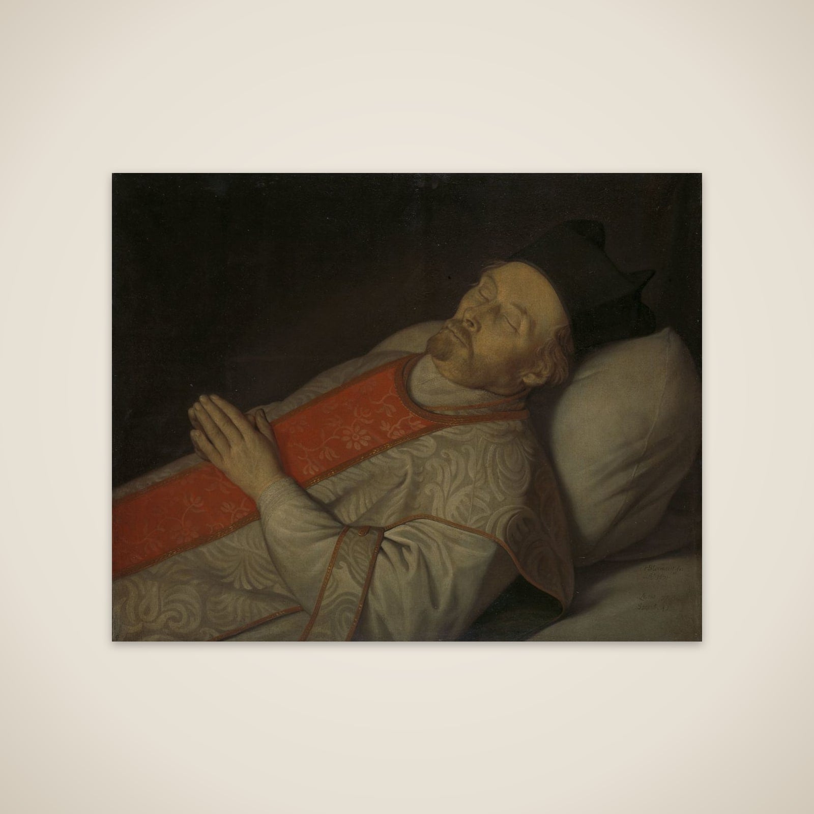 Portrait of Joannes Putkamer (1600-1671) on his Deathbed unframed print