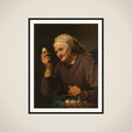 Old Woman Selling Eggs framed
