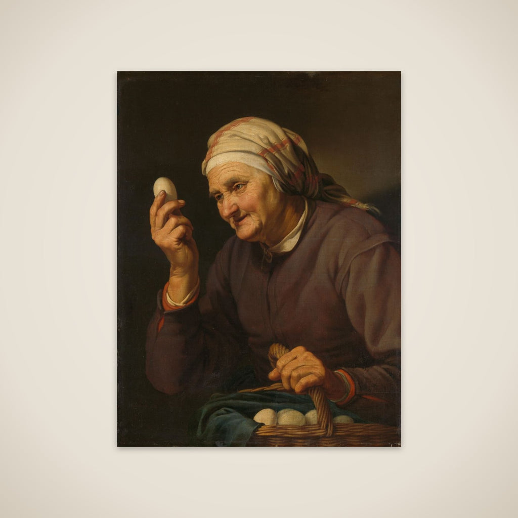 Old Woman Selling Eggs unframed print