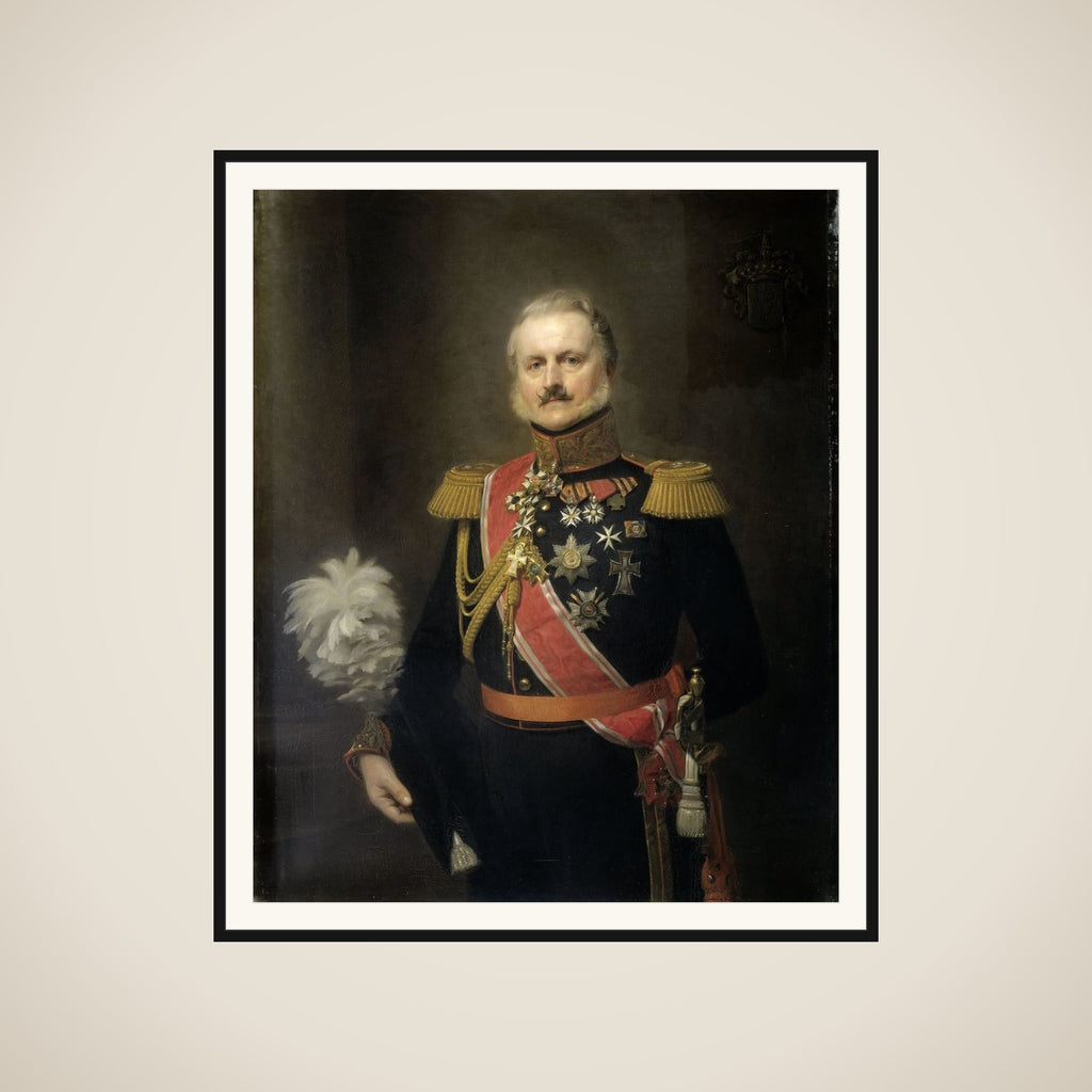 Antonie Frederick Jan Floris Jacob Baron van Omphal (1788-1863), Lieutenant General framed