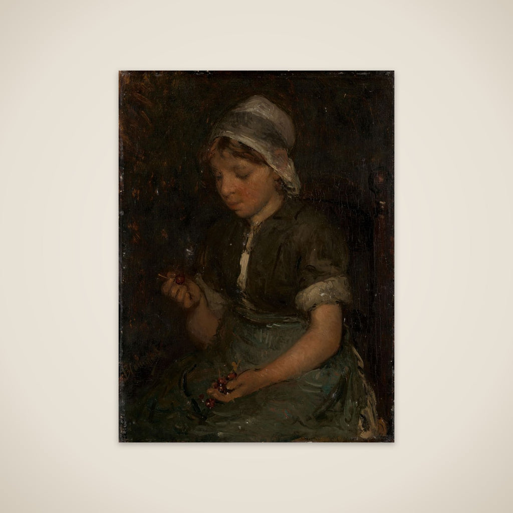 Girl with Cherries unframed print