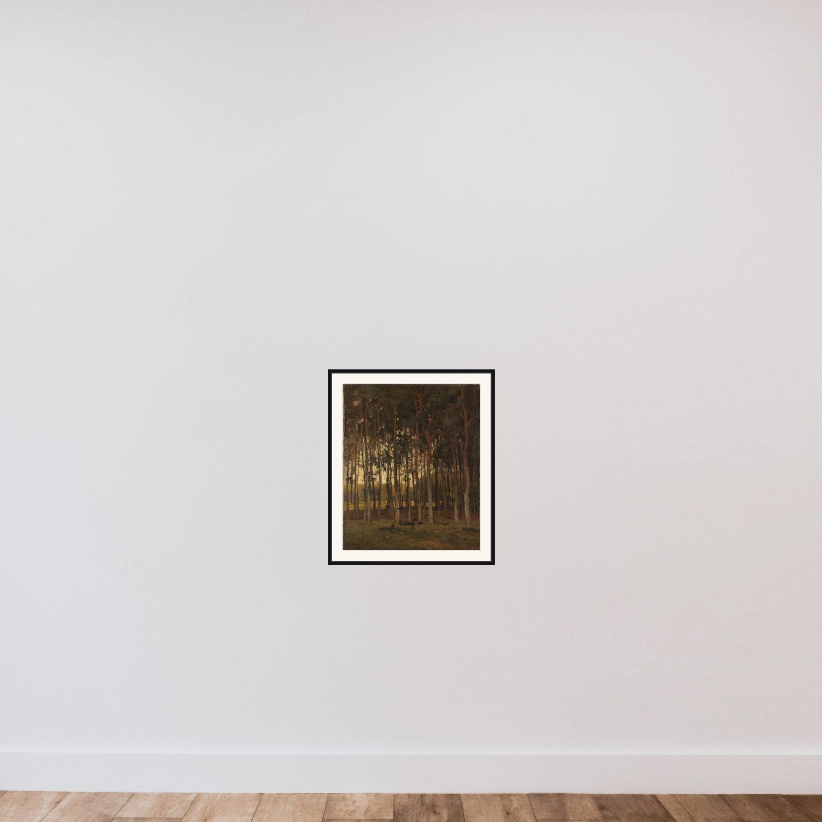 View in the Woods framed — shown to scale