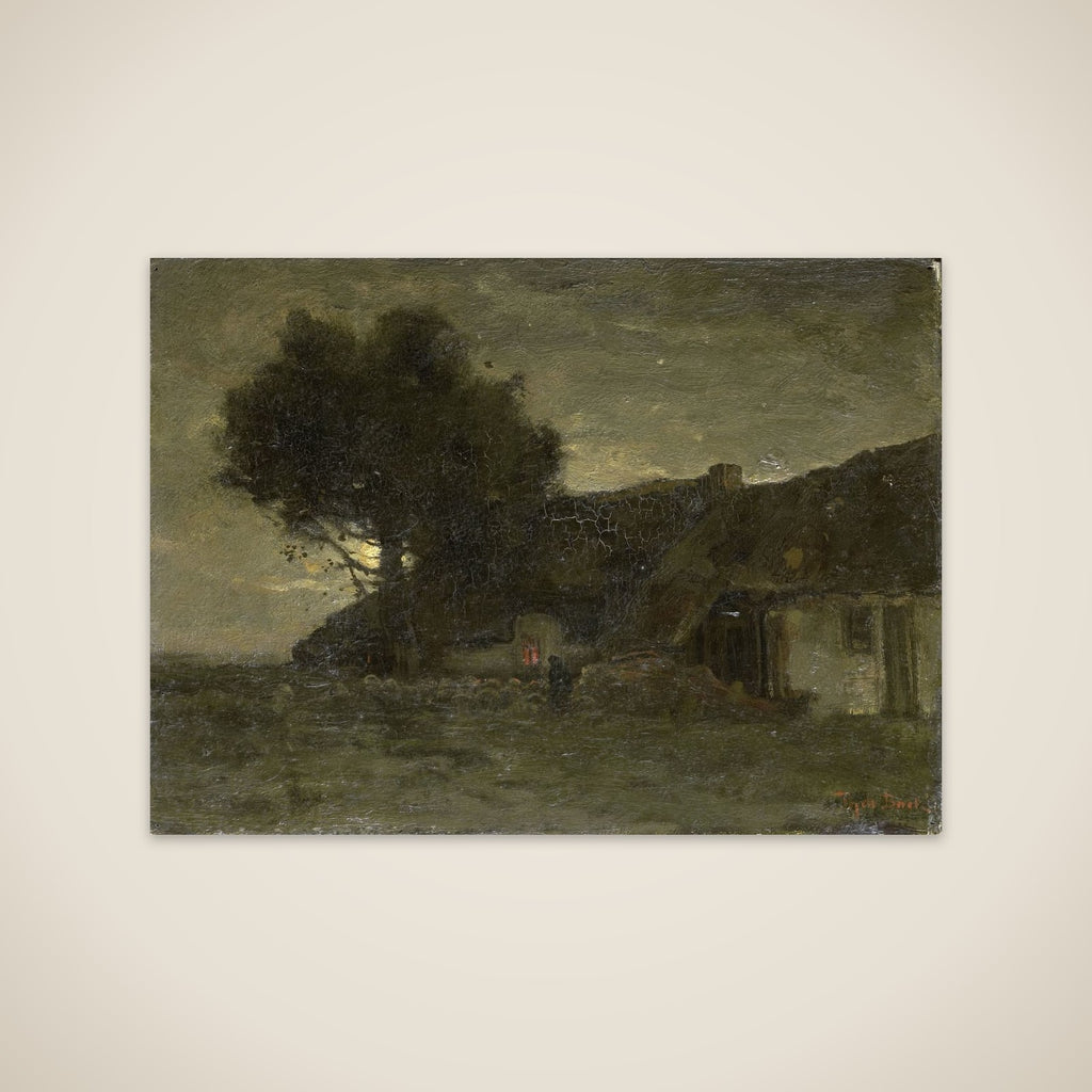 A Sheepfold at Nightfall unframed print
