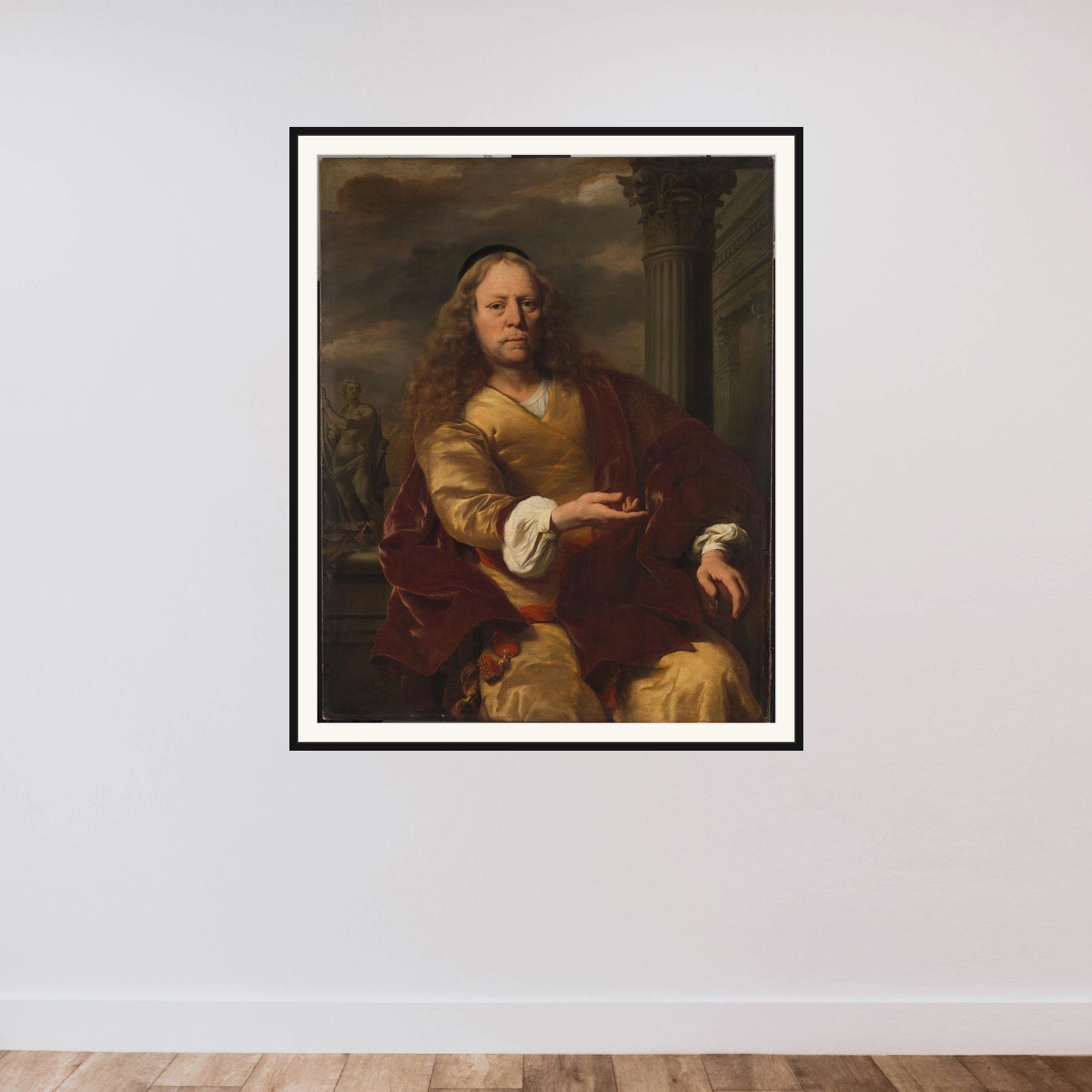 Portrait of a Man framed — shown to scale