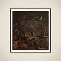The Peace Negotiations between Claudius Civilis and Quintus Petillius Cerealis on the Demolished Bridge. framed