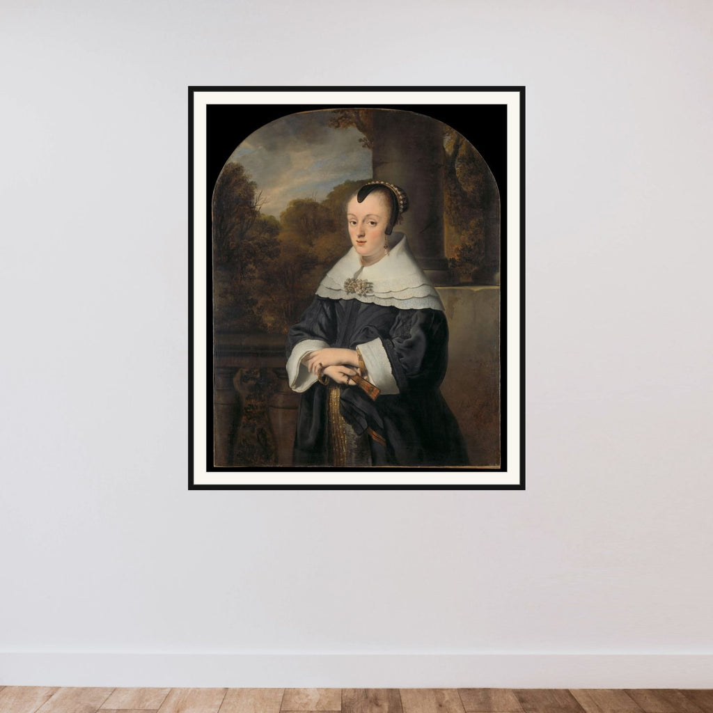 Maria Rey (1630/31-1703). Wife of Roelof Meulenaer framed — shown to scale