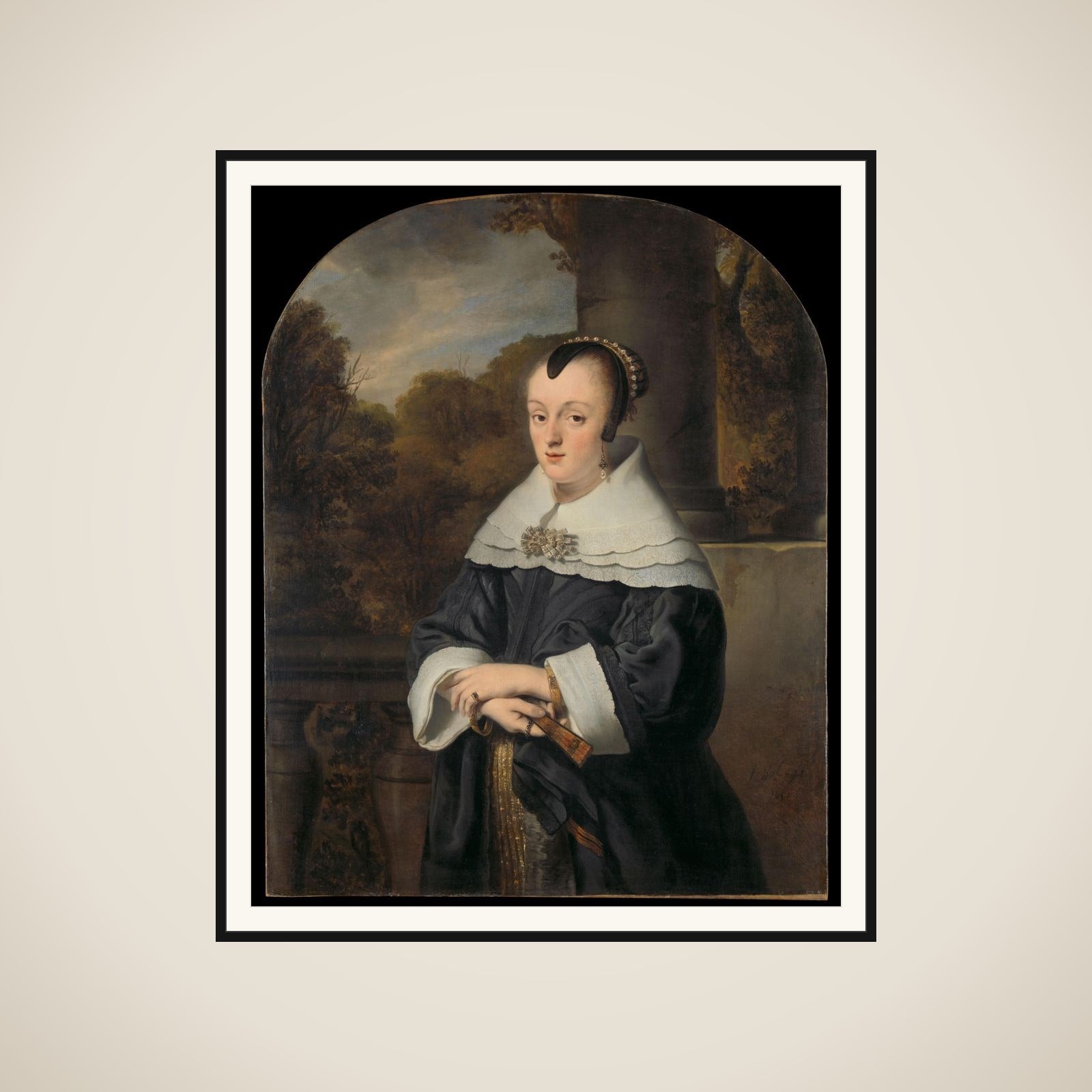 Maria Rey (1630/31-1703). Wife of Roelof Meulenaer framed