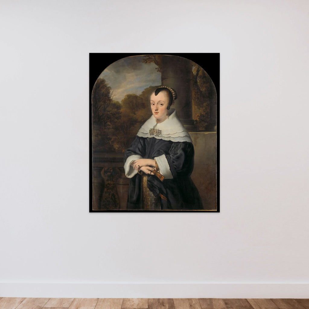 Maria Rey (1630/31-1703). Wife of Roelof Meulenaer unframed — shown to scale