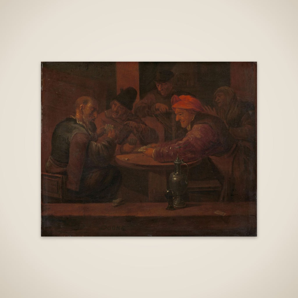 Men Playing Cards in a Tavern unframed print