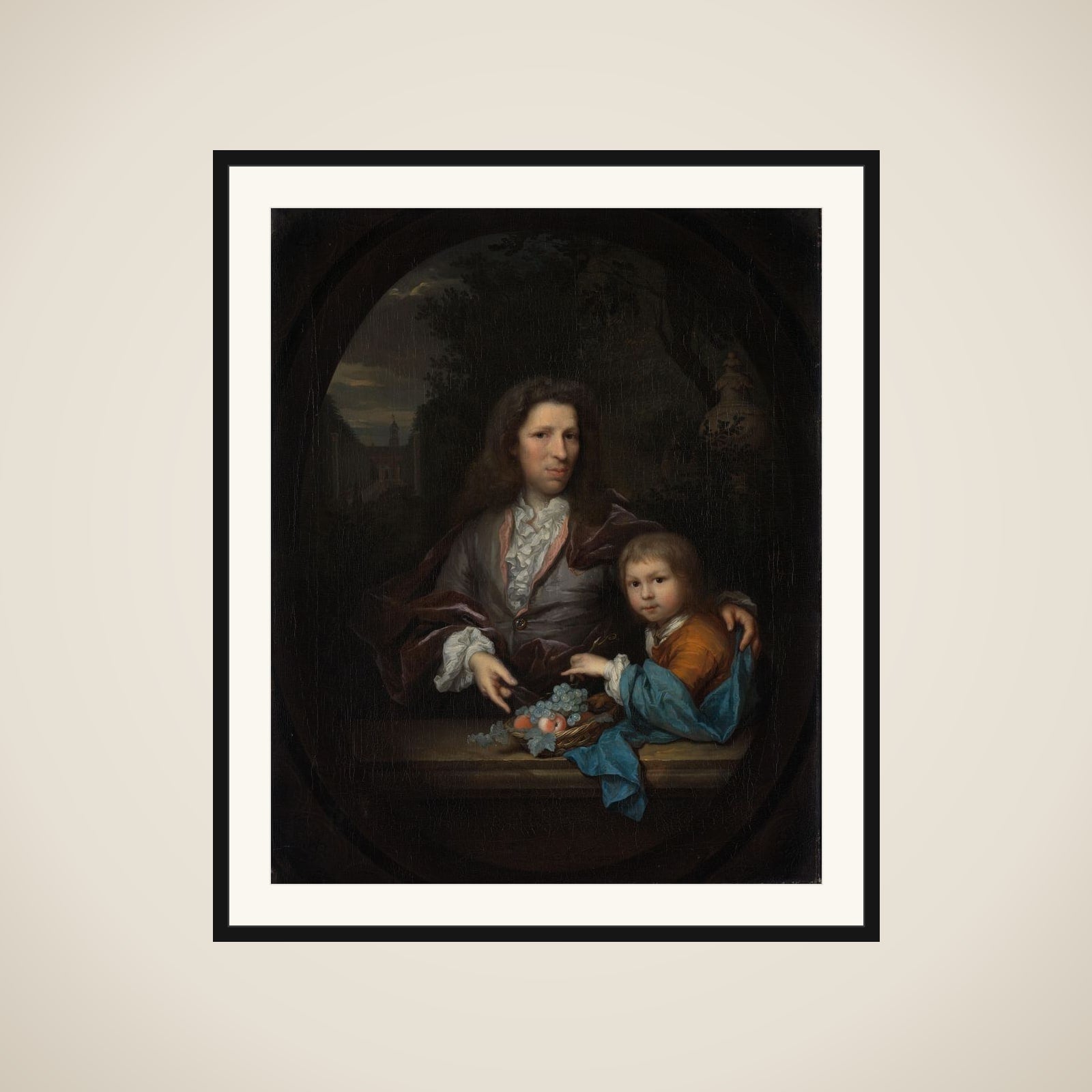 Jan van de Poll (1668-1745) and his Son Harmen Hendrick (1697-1772). framed