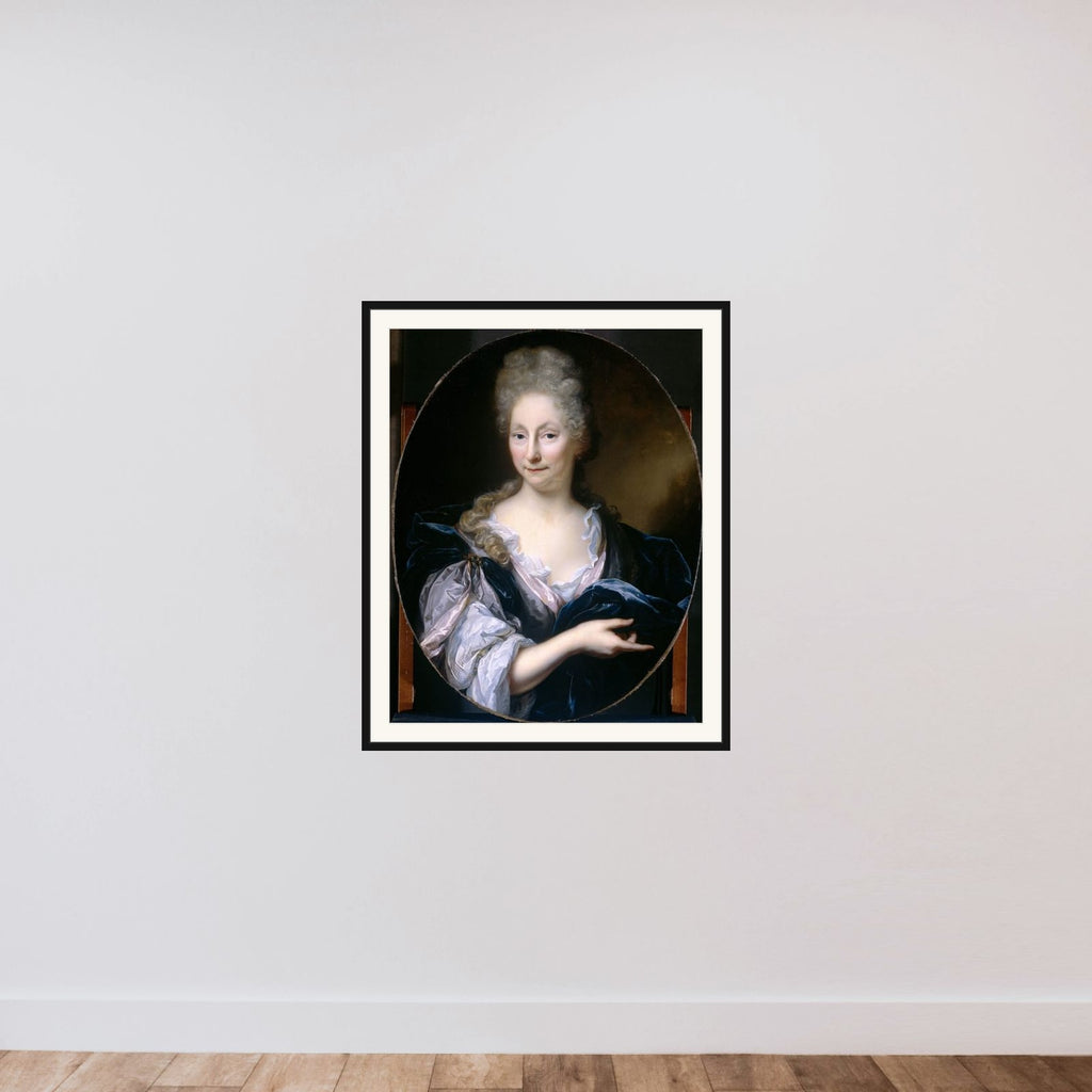 Portrait of Margaretha van de Eeckhout (1639-1701), Wife of Pieter van de Poel framed — shown to scale