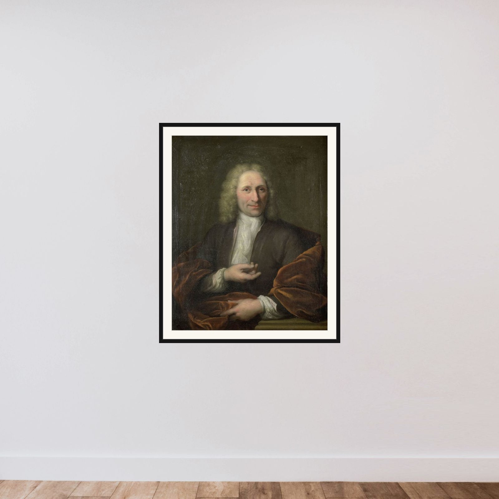 Portrait of a Man framed — shown to scale