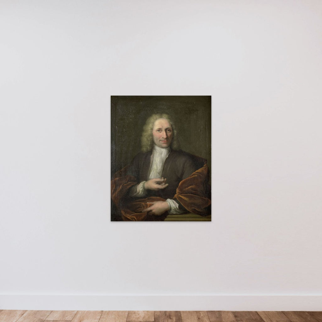 Portrait of a Man unframed — shown to scale