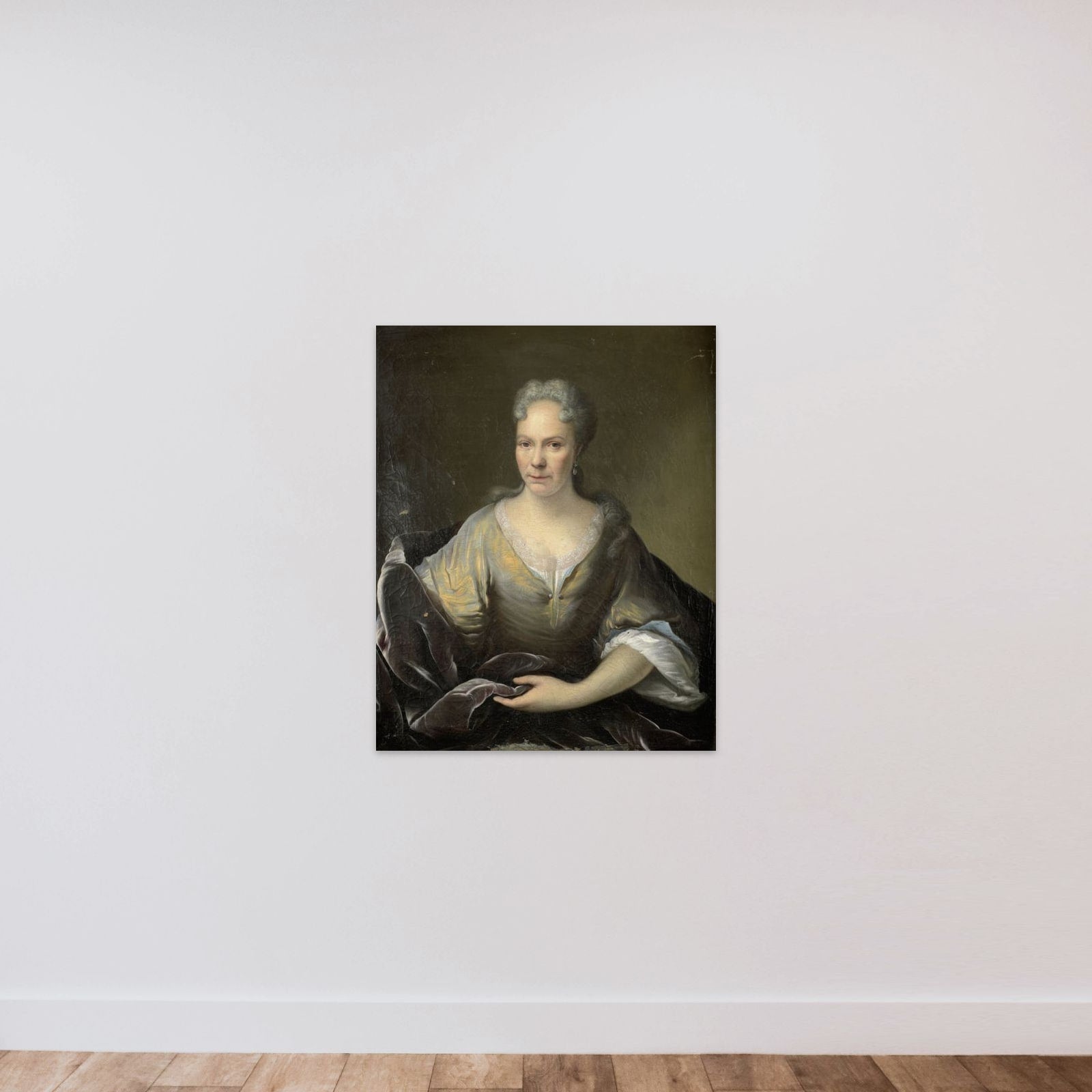 Portrait of a Woman unframed — shown to scale