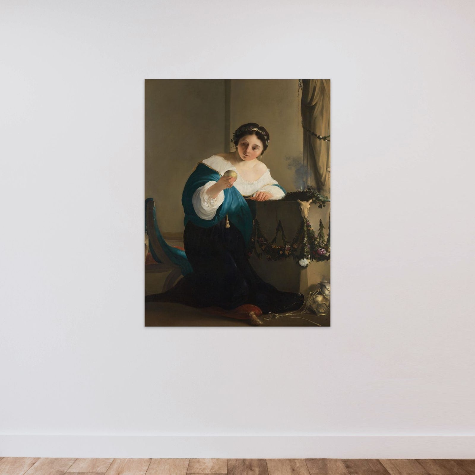 Mythological Figure, thought to be Pomona unframed — shown to scale