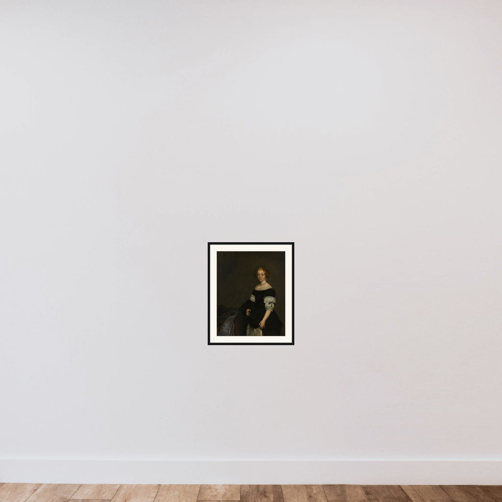 Aletta Pancras (1649-1707) Wife of François de Vicq framed — shown to scale