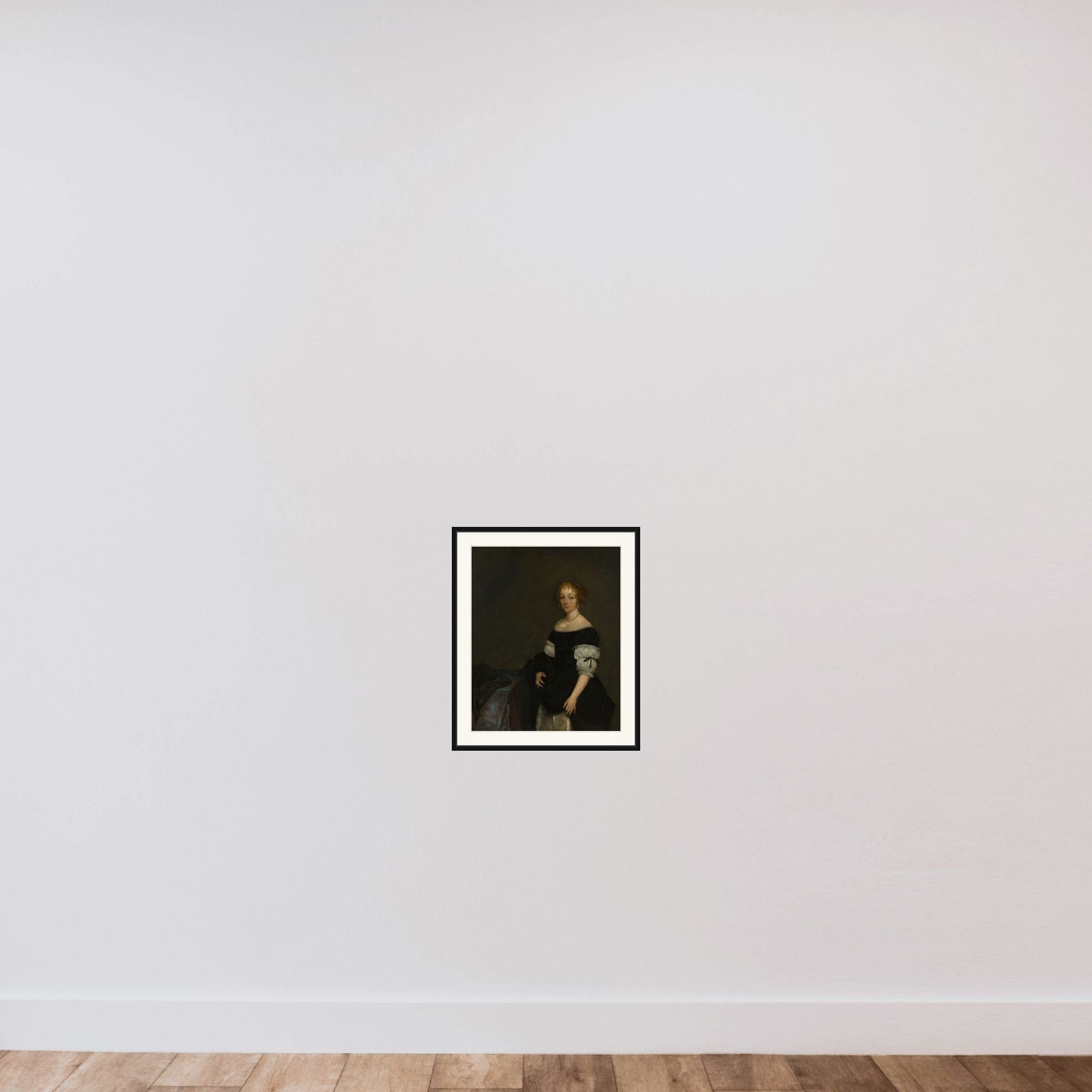 Aletta Pancras (1649-1707) Wife of François de Vicq framed — shown to scale