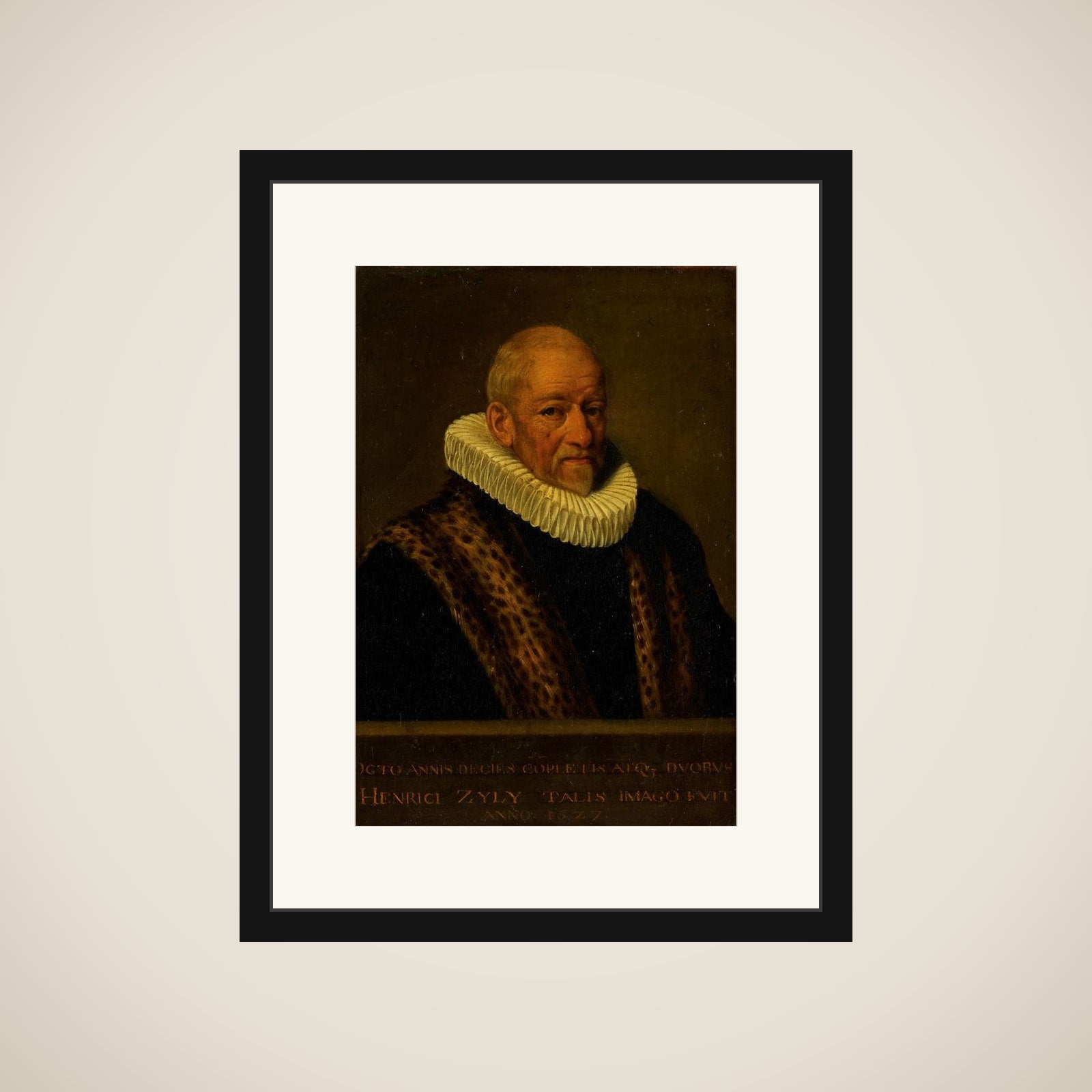Portrait of Henricus van Zijl (1545-1627) framed
