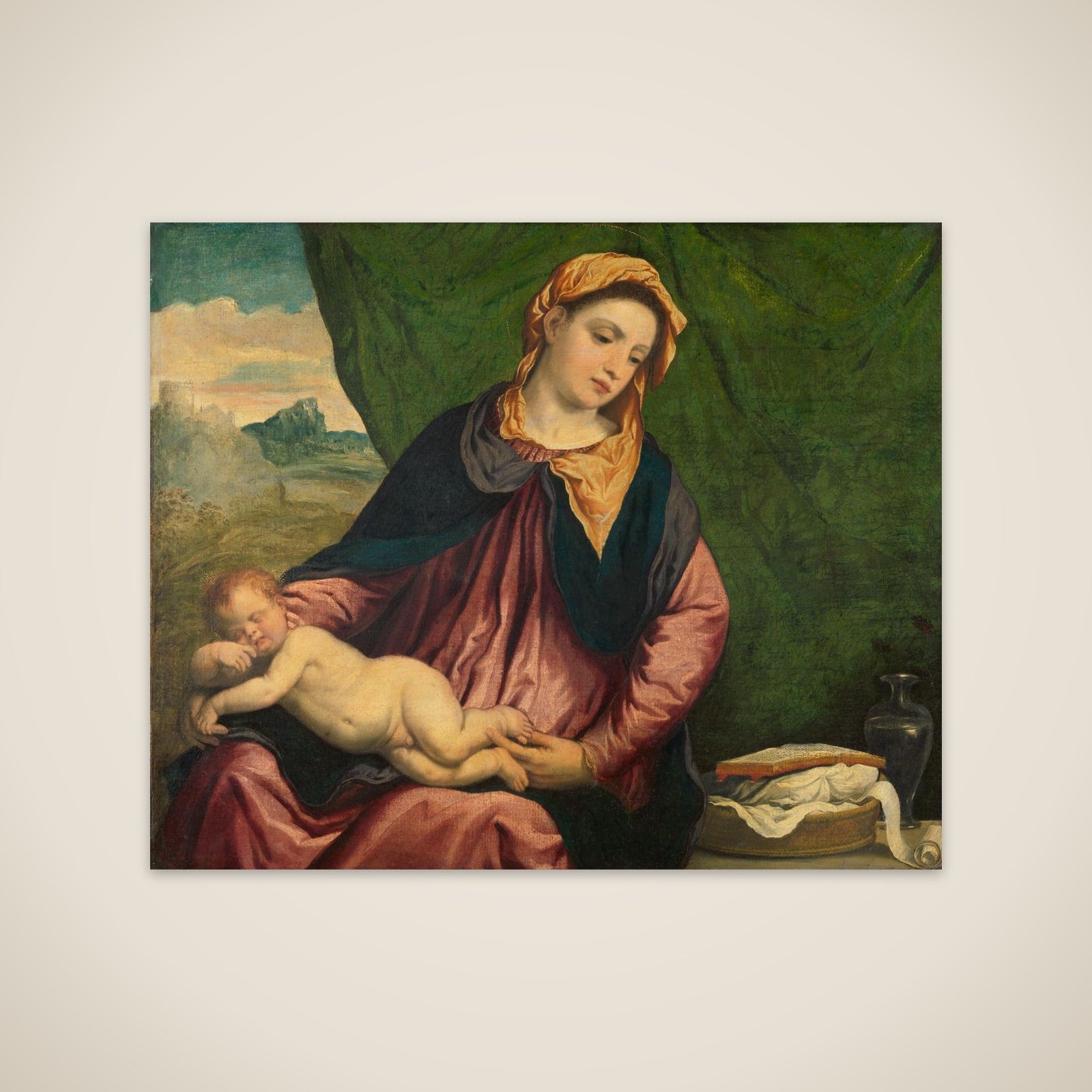 Madonna with Sleeping Child unframed print