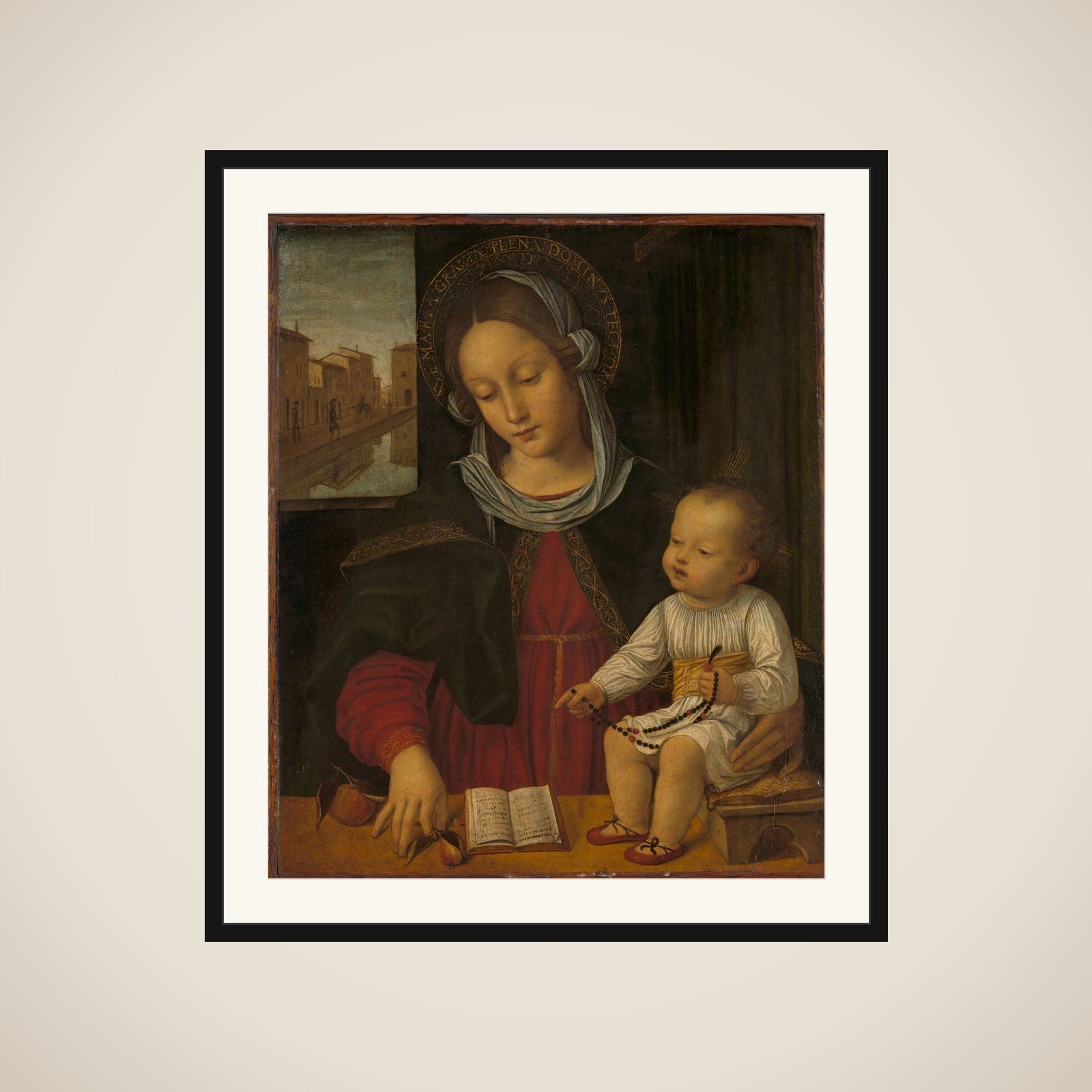 Madonna and Child framed