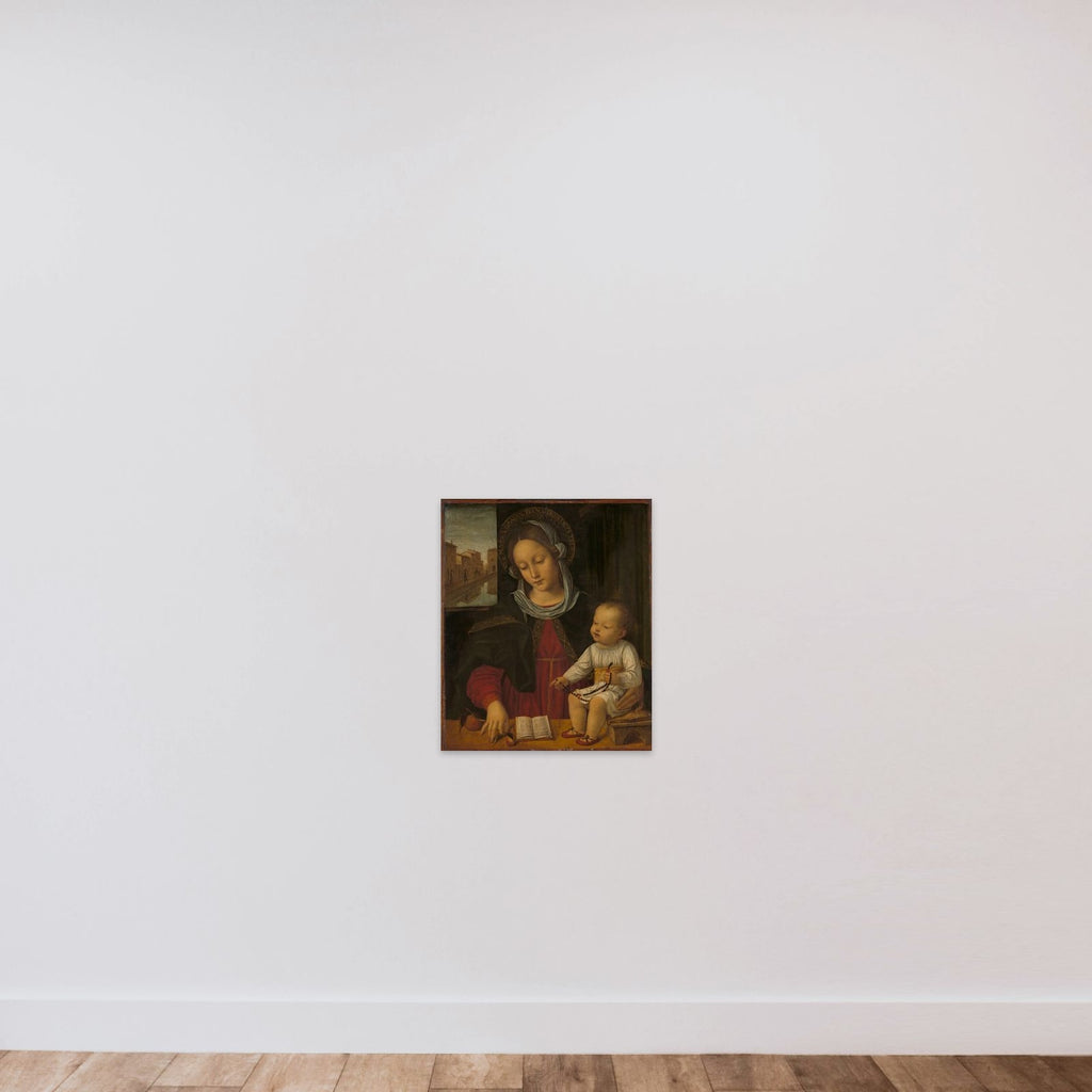 Madonna and Child unframed — shown to scale