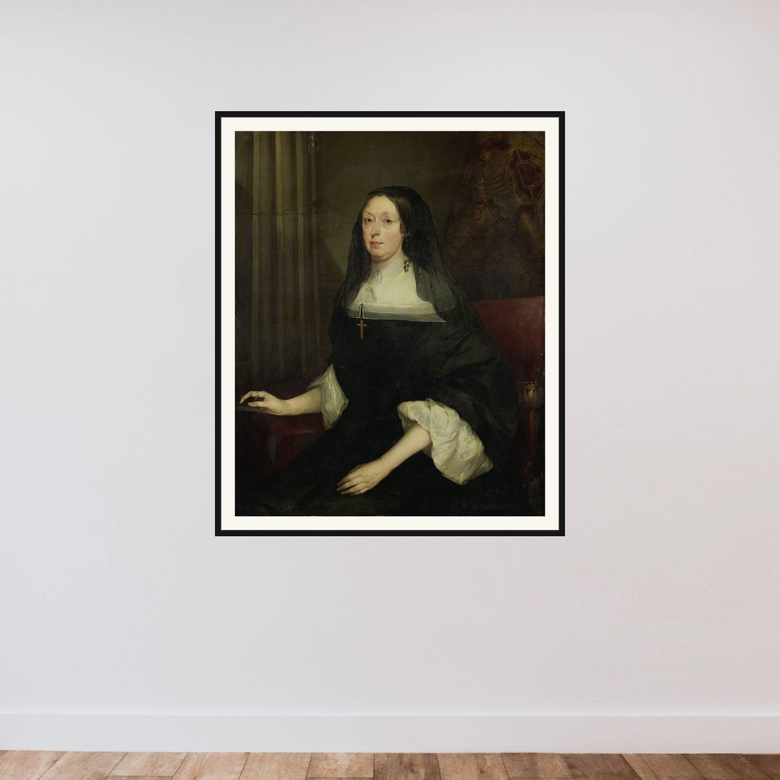 Portrait of a Woman framed — shown to scale