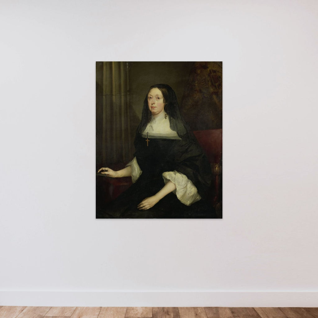 Portrait of a Woman unframed — shown to scale