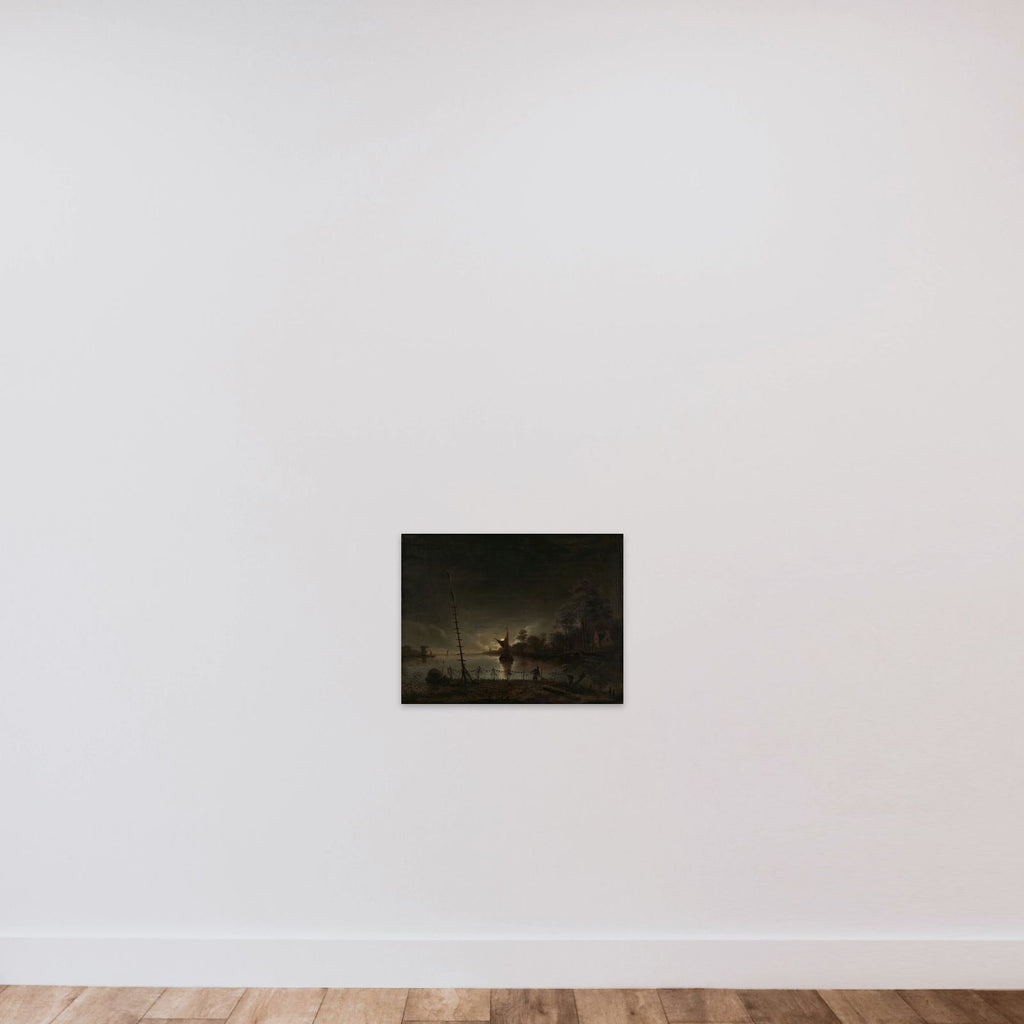 Moonlit Landscape unframed — shown to scale