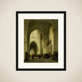 Interior of the Church of St Bavo in Haarlem framed