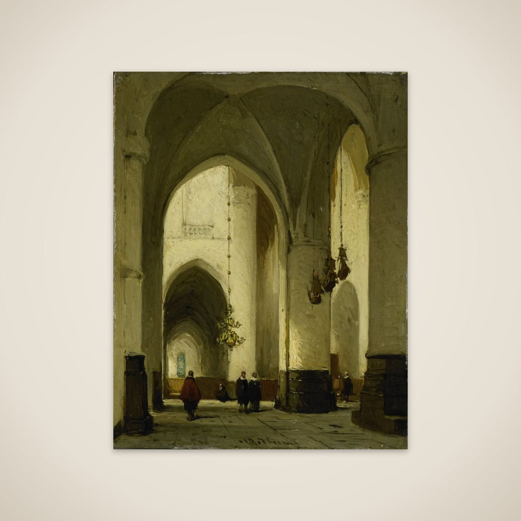 Interior of the Church of St Bavo in Haarlem unframed print
