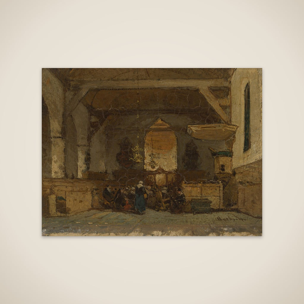 Interior of the Church in Maasland unframed print