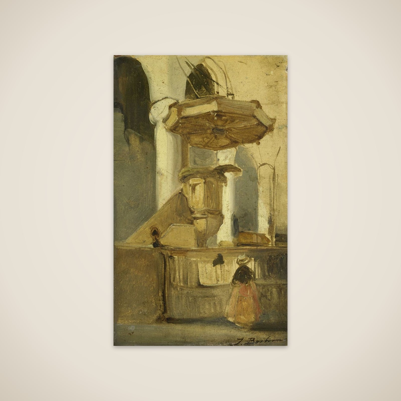 The Pulpit of the Church in Hoorn unframed print