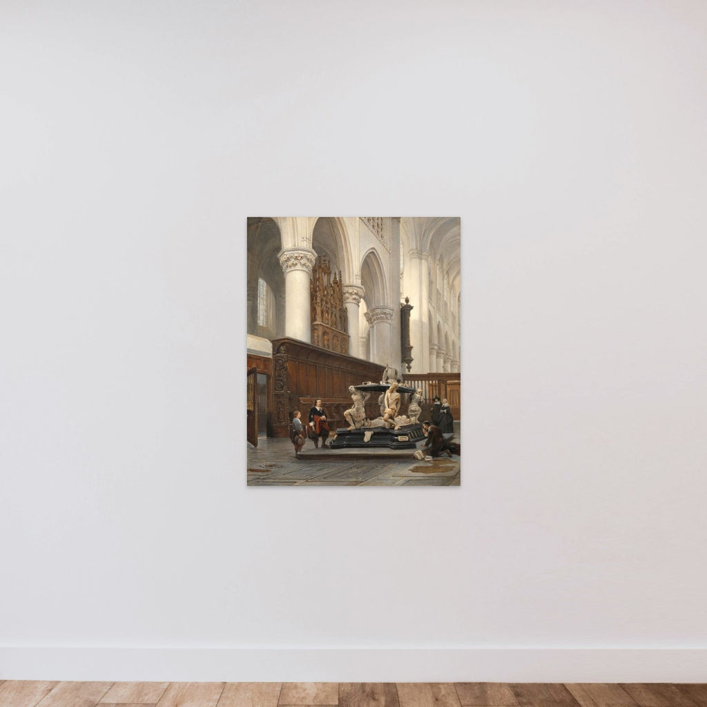 The Choir of the Church of Our Lady in Breda with the Tomb of Engelbert II of Nassau unframed — shown to scale