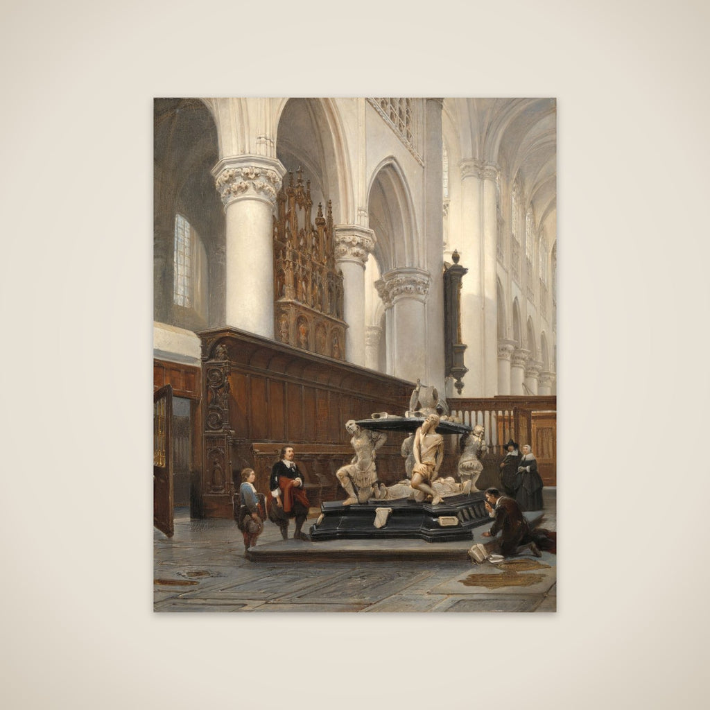 The Choir of the Church of Our Lady in Breda with the Tomb of Engelbert II of Nassau unframed print