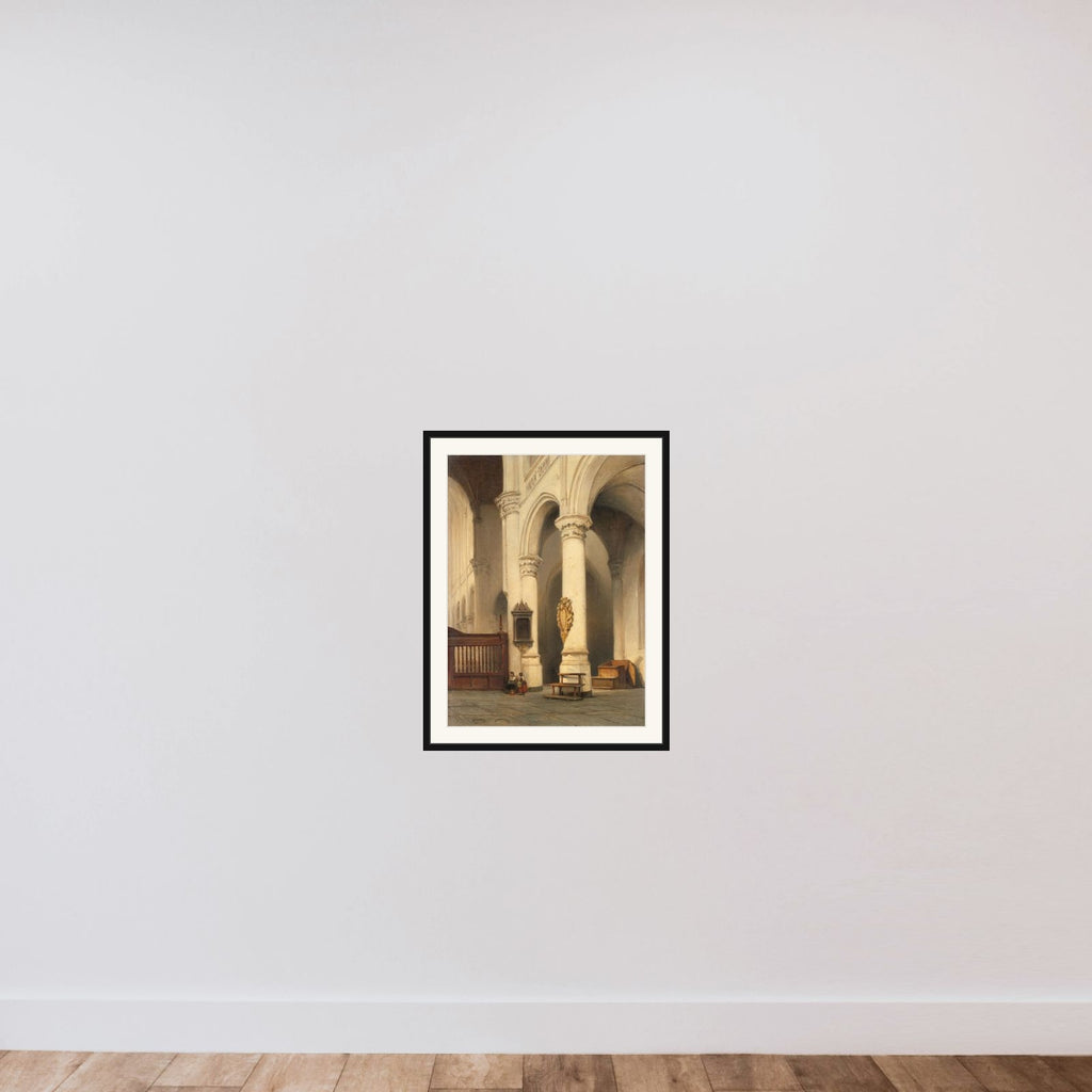 Church Interior framed — shown to scale