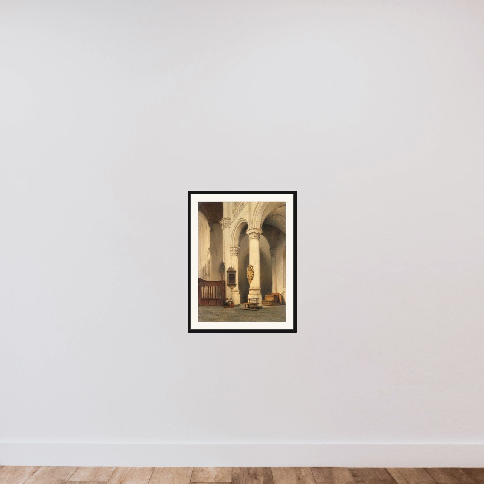 Church Interior framed — shown to scale