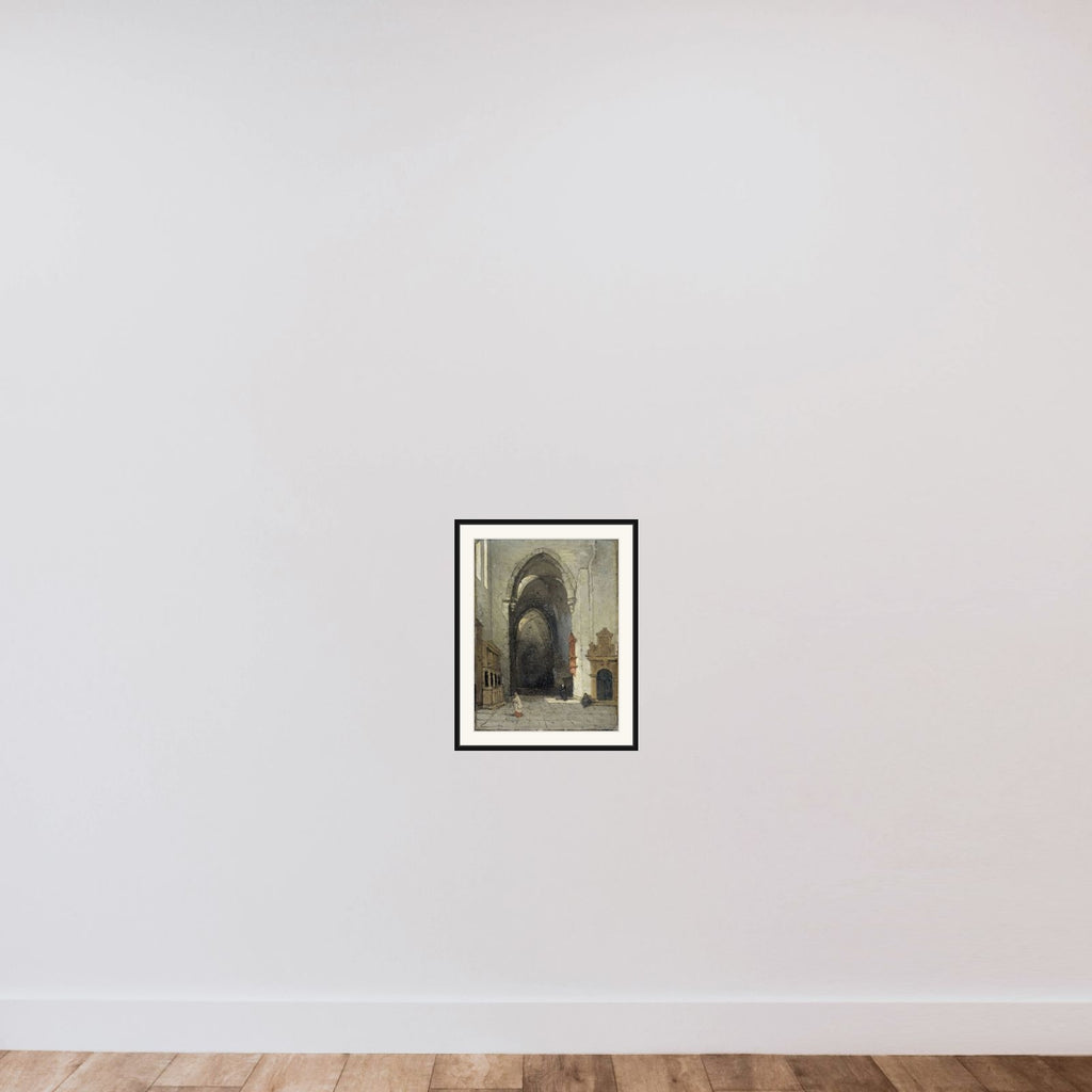 Interior of the Dom in Trier framed — shown to scale
