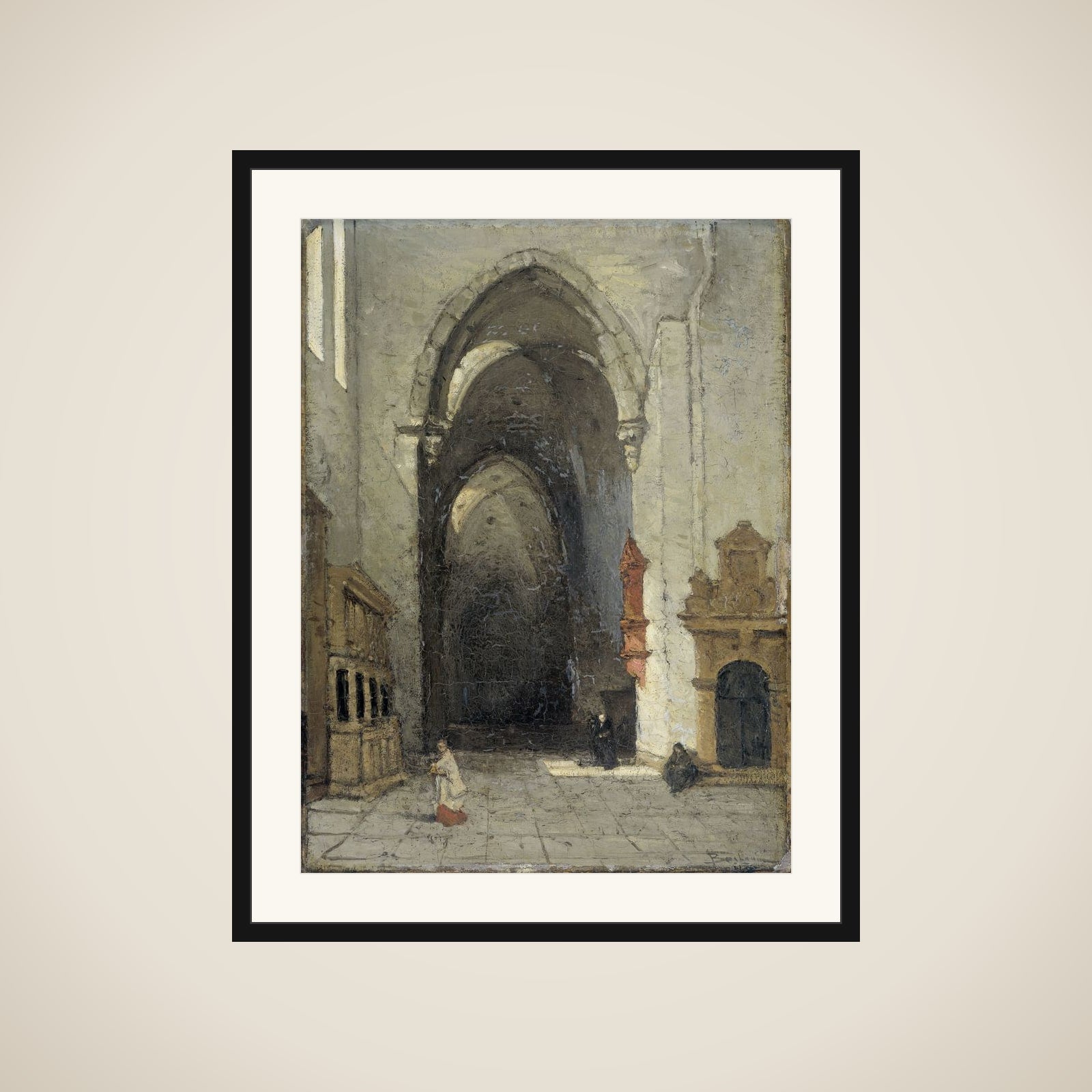 Interior of the Dom in Trier framed