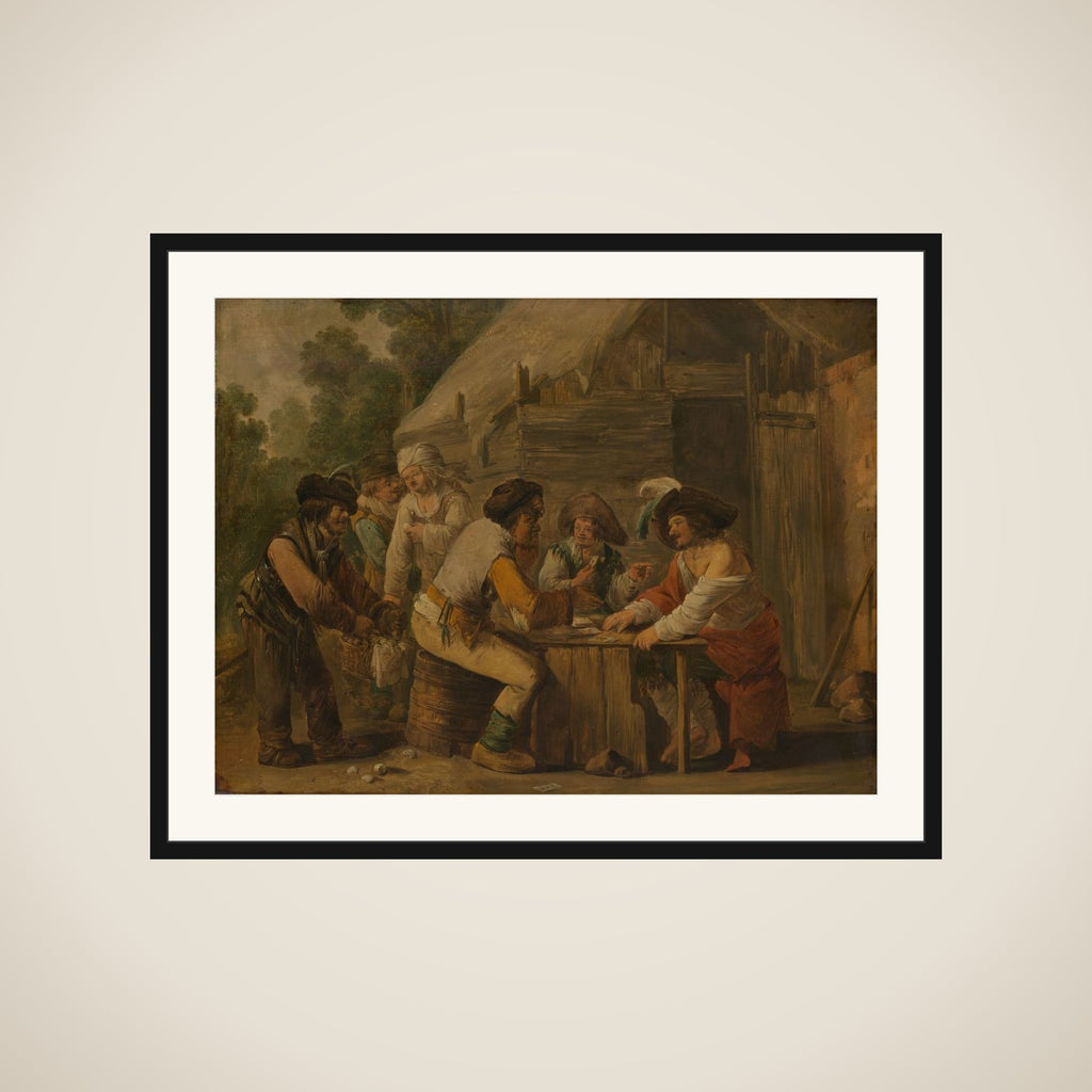 The Card Players framed