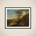 Italian Landscape with the Ponte Lucano over the Aniene River framed