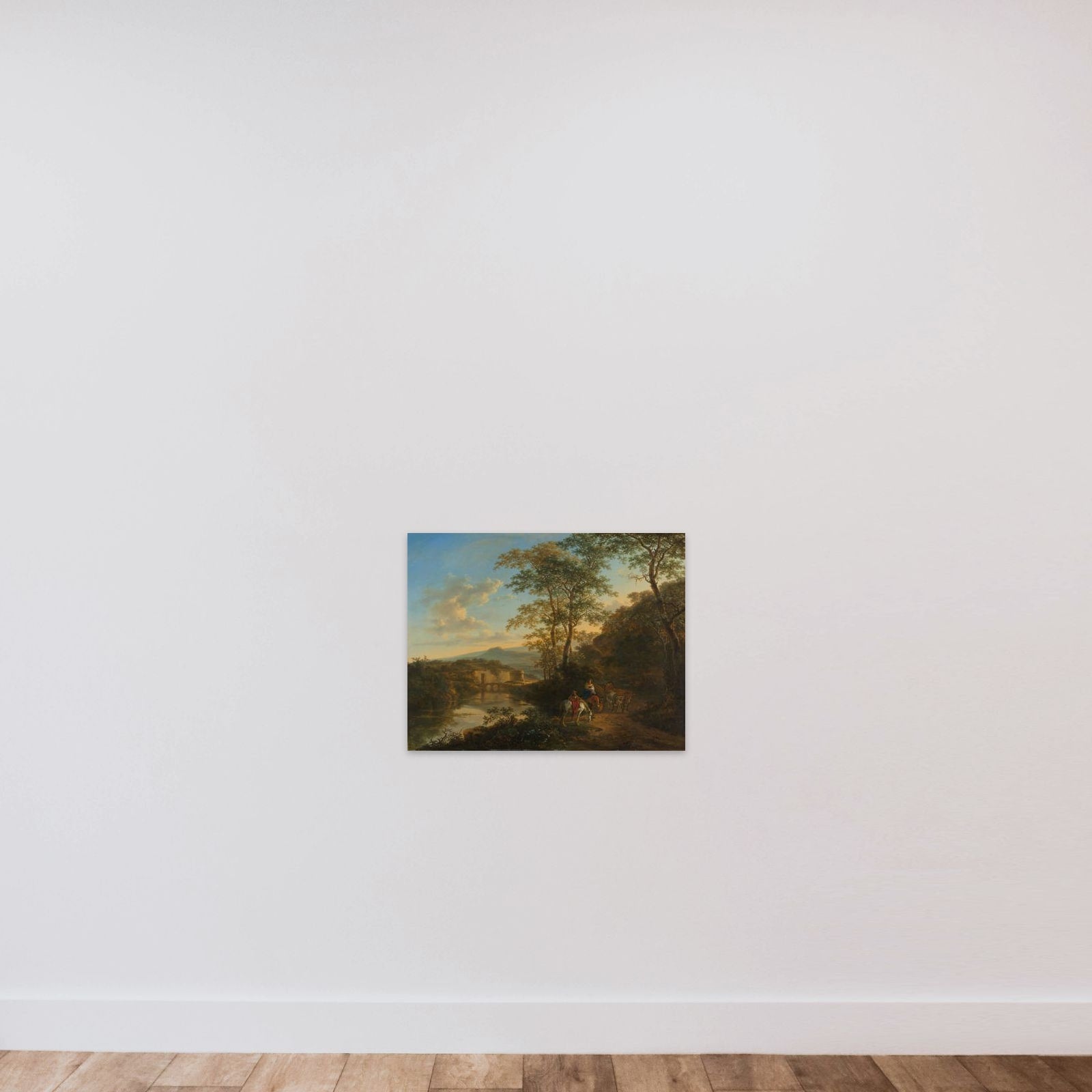 Italian Landscape with the Ponte Lucano over the Aniene River unframed — shown to scale