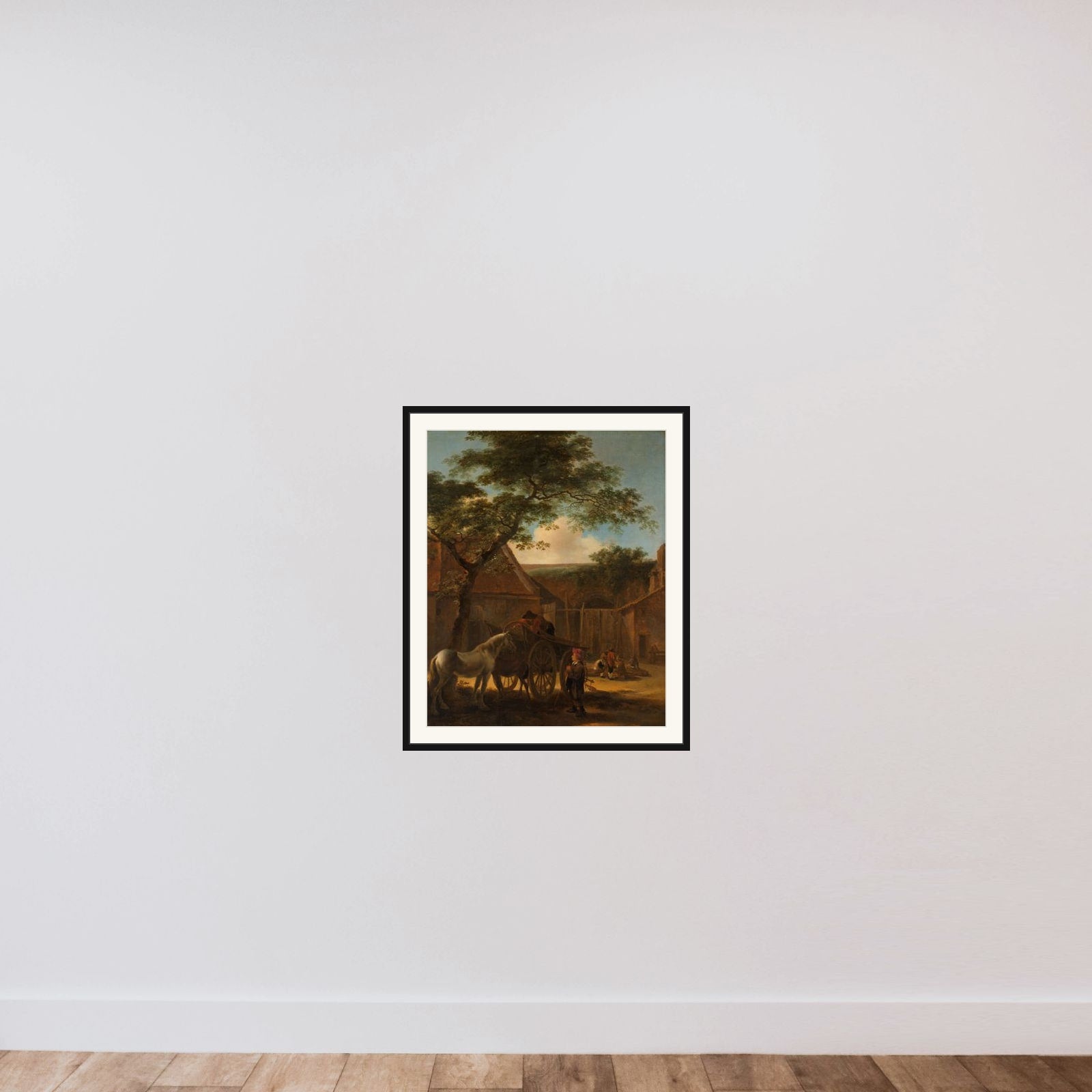 Farmyard framed — shown to scale