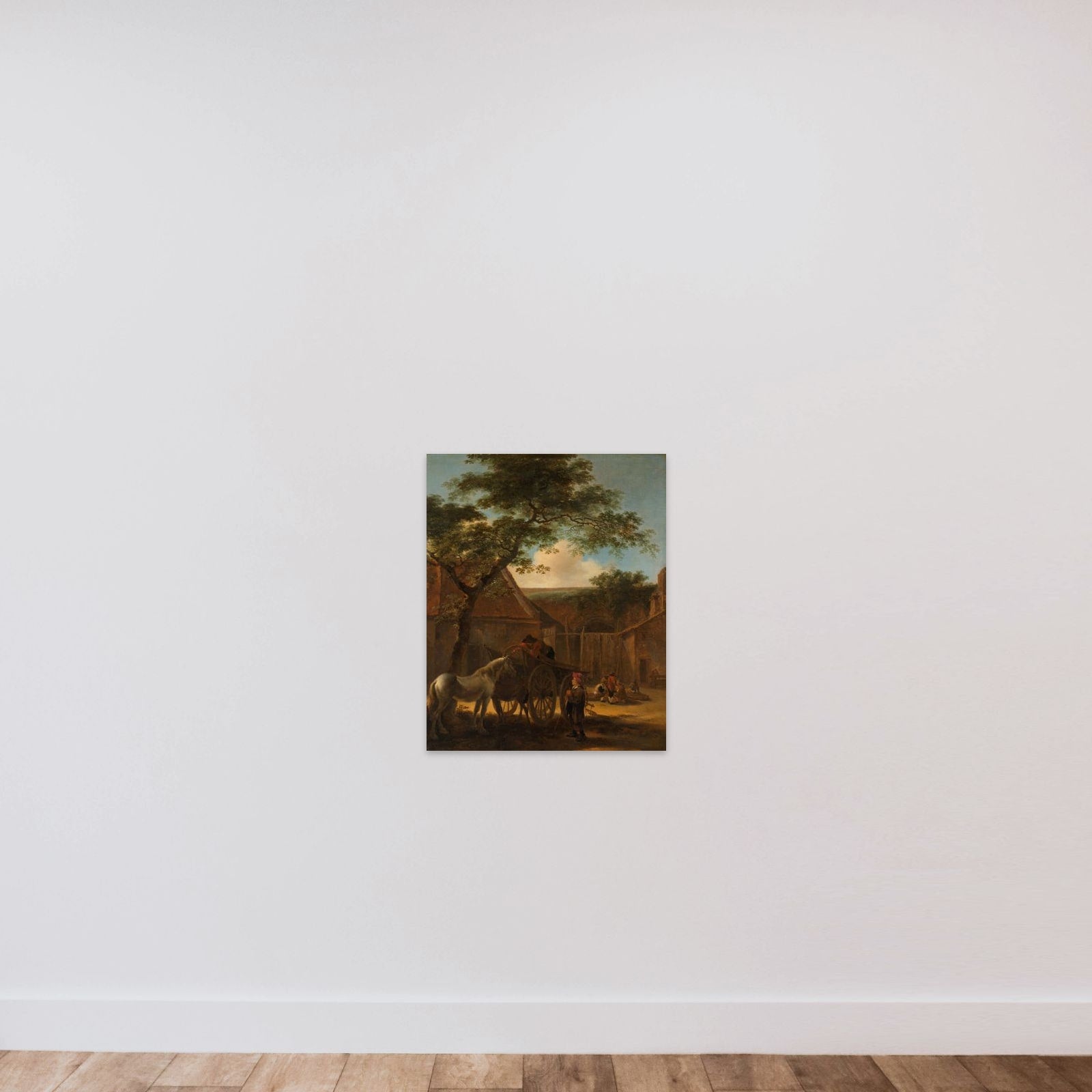 Farmyard unframed — shown to scale