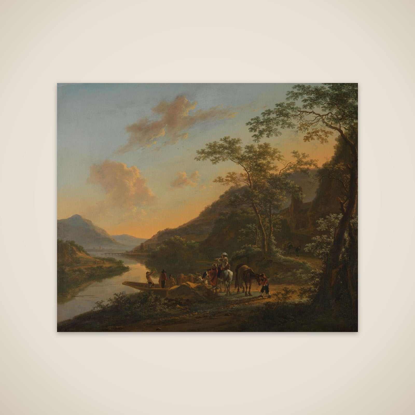 Italian Landscape with Ferry unframed print