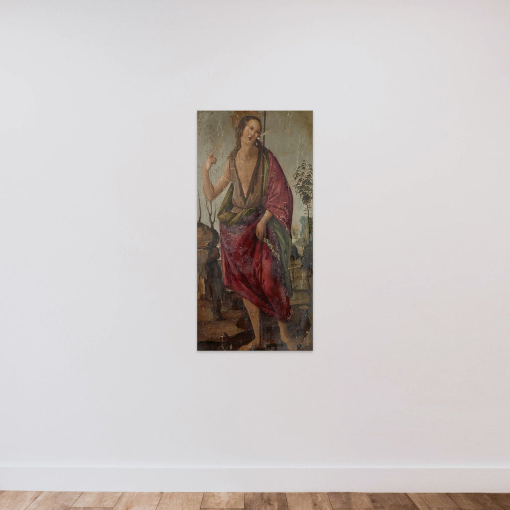 John the Baptist unframed — shown to scale