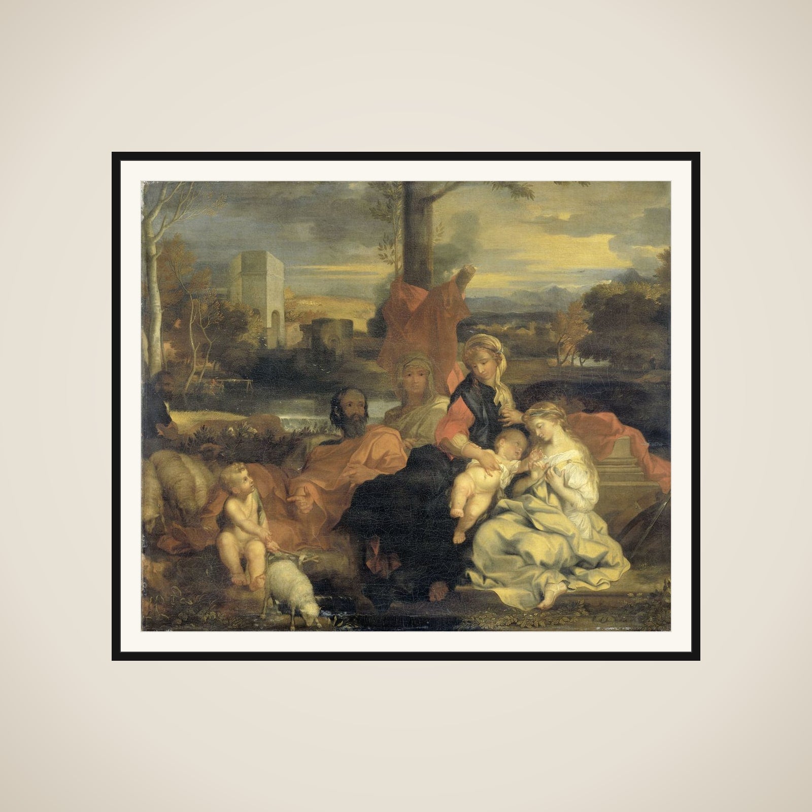 The Mystic Marriage of St Catherine framed