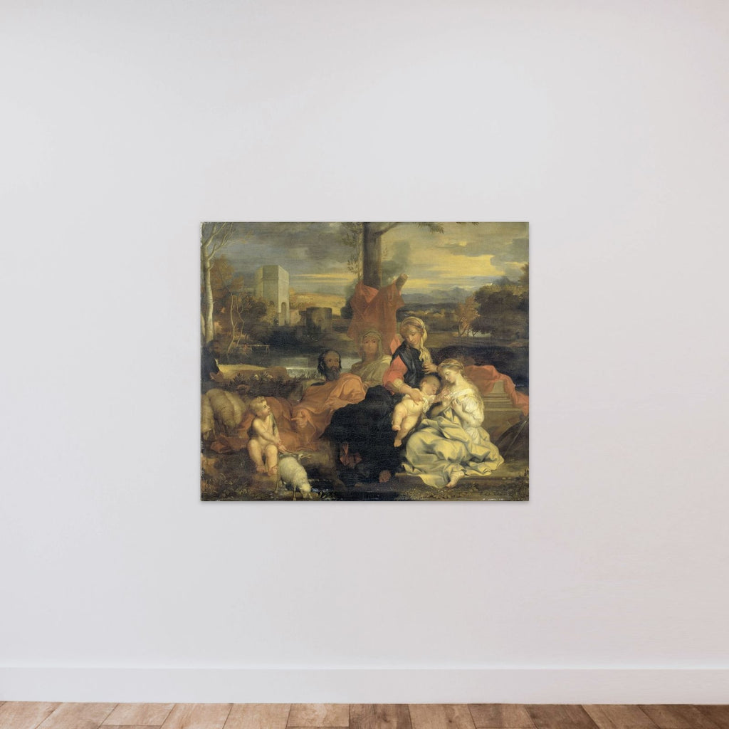 The Mystic Marriage of St Catherine unframed — shown to scale