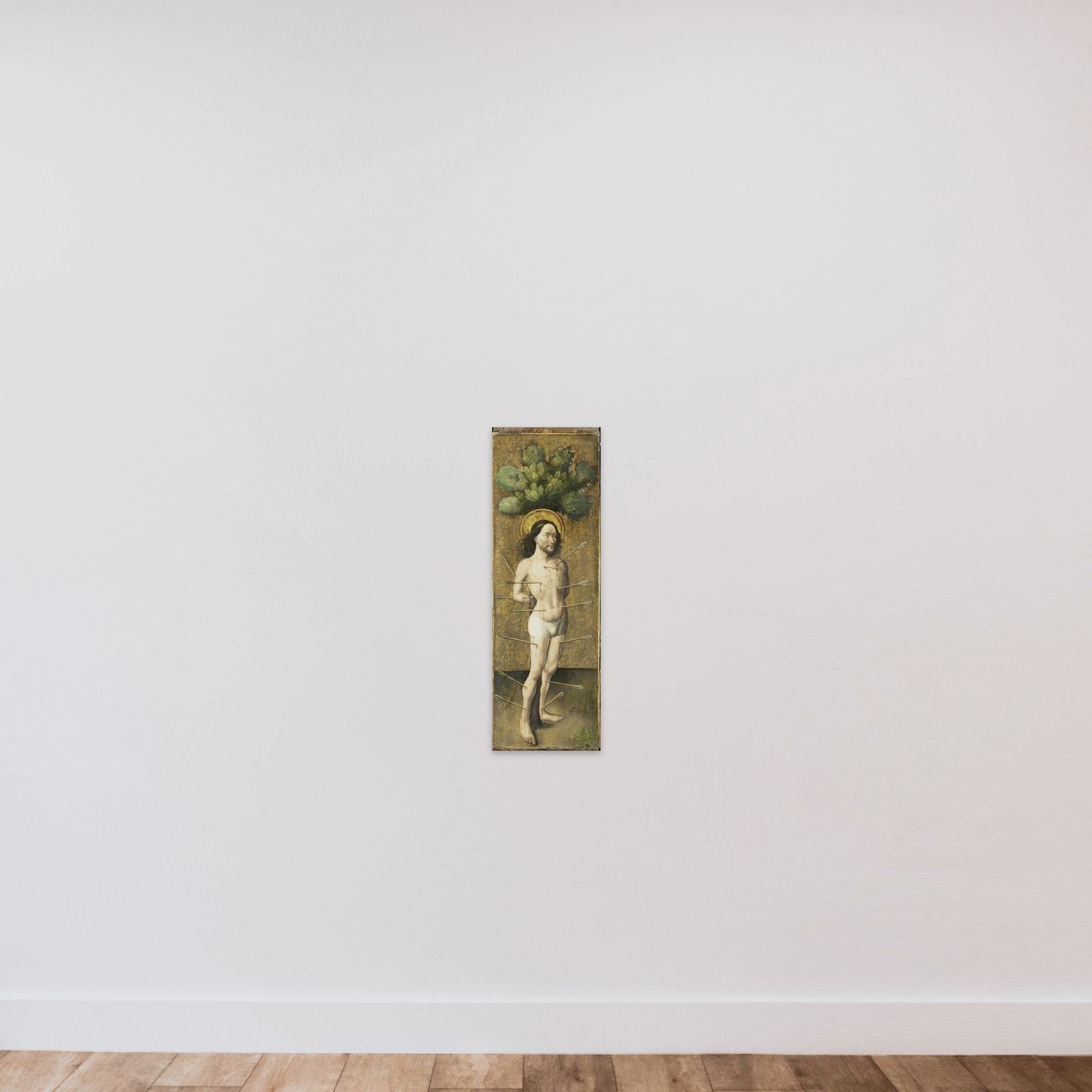 Saint Sebastian unframed — shown to scale
