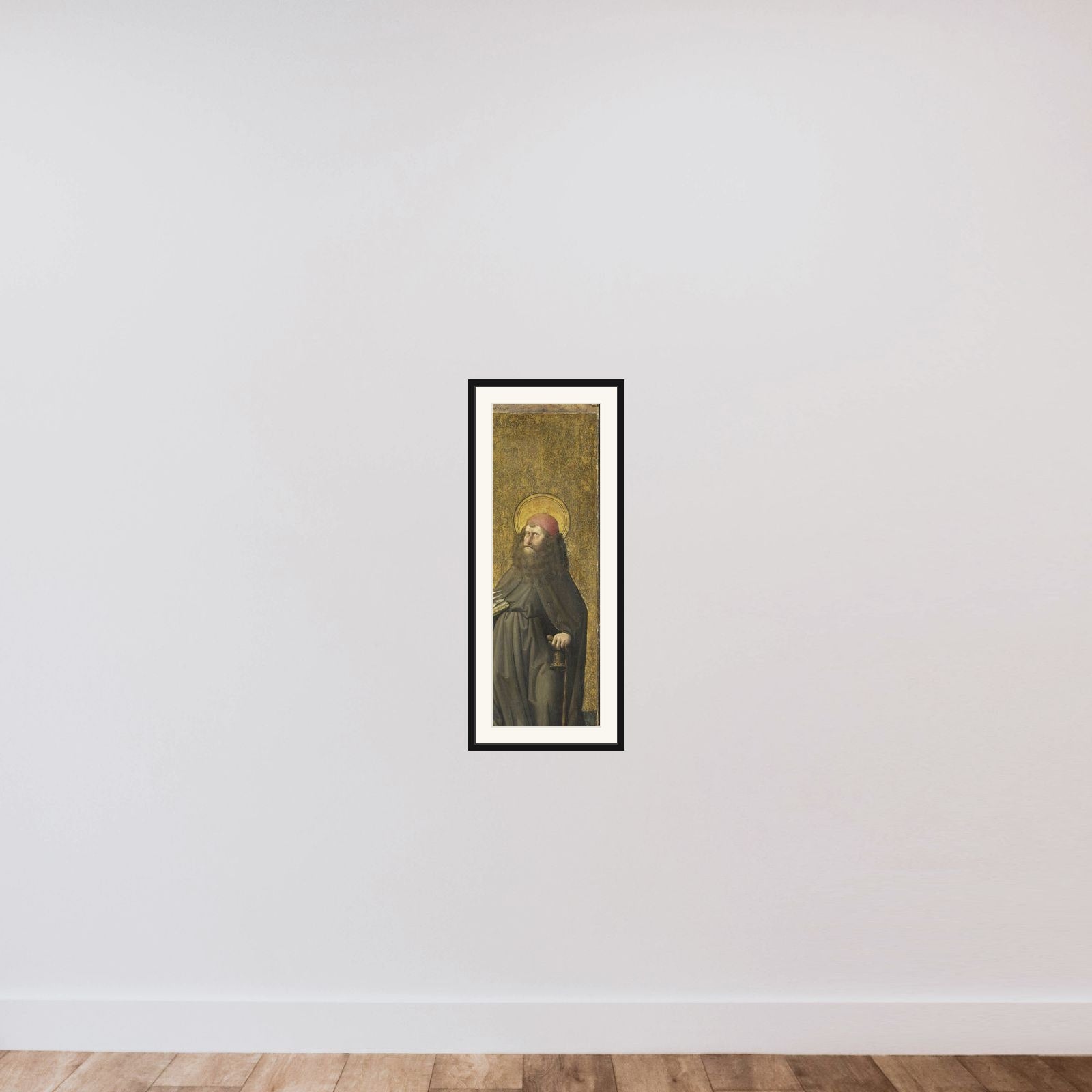 Saint Antony Abbot framed — shown to scale